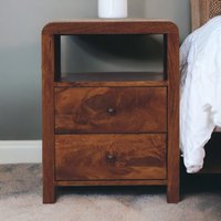 Solid Wood Aspen Bedside - Brown