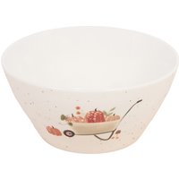 Autumn Print Conical Bowl - White