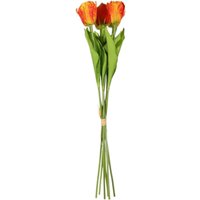 Pack of 6 Orange Artificial Tulip Stems