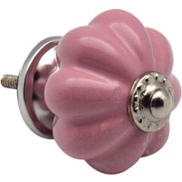 Floral Ceramic Cabinet Knobs - Pink - Pack of 12 - Pink