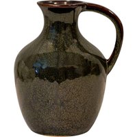 Four Candle Green Ceramic Short Vase with Handle