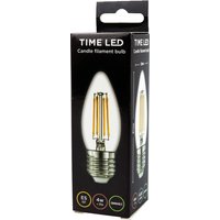 4W LED Candle Filament Light Bulb - Clear / E14