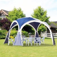 Outsunny Outdoor Gazebo Event Dome Shelter - Blue and Grey