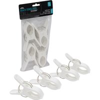 JVL Large Clamp Clip Beach Towel White Pegs - White