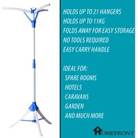 Portable Rotary Tripod Clothes Airer - Silver
