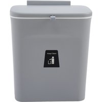 Kitchen Compost Bin for Countertop or Under Sink Hanging Small Trash Can - Grey