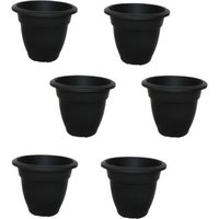 45cm Black Round Bell Plant Pot Flower Planter Plastic Garden Pot - Black / 6