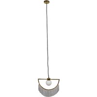 Jupiter Art Deco Polished Brass Ceiling Light Pendant - Polished Brass