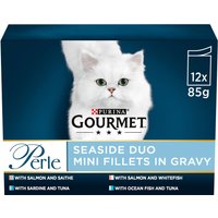 Pack of 12 Purina Gourmet Perle Seaside Duo Pouches