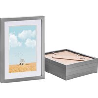 Photo Frames with A5 Mount - A4 (8x12") - White - Pack of 5 - Grey