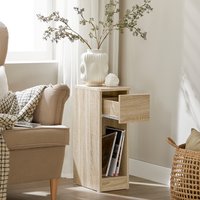SoBuy Narrow Bedside Corner Nightstand Table - Neutral