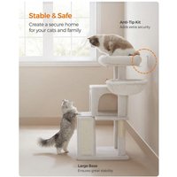 Feandrea Cat Tree with Widened Perch - White