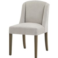 Compton Woven Fabric Dining Chair with Rubberwood Frame - Grey