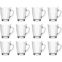 Hestia Glass Mugs - Clear / 9cm / 12