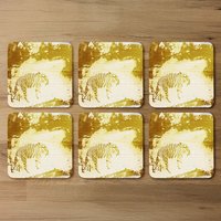 Golden Tiger Search Coaster - Gold