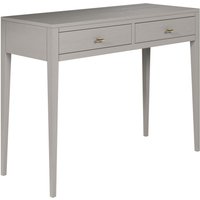 Valencia Mist Grey 2-Drawer Desk with Brass Handles - Grey