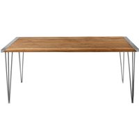 Nandri Slatted Teak Wood Dining Table - Brown