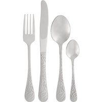 Avie 16 Piece Zebra Cutlery Set - Silver