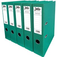 Packs of 5 Jotie Lever Arch Files - Green
