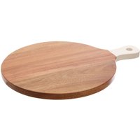 Socorro Chopping and Serving Board with Cream Handle - Natural, Cream