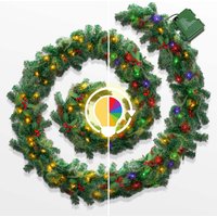 9FT Pre-Lit Garland - Dual - Green