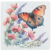 Butterfly Glass Hot Pot Stand - Heat Resistant Non-Slip Trivet - Pink