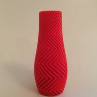 Zigzag Vase 14cm - Orange / 125g