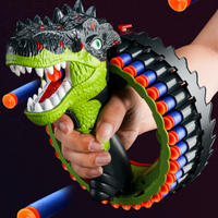 , Dinosaur Target Blasting Toy with 40 Soft Darts - Black , Dinosaur Target Blasting Toy with 40 Soft Darts - Black