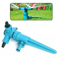 Adjustable Speed Rotating 3 Arm Sprinkler Gardenlawn 360 Degree - Blue