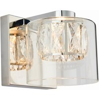 Verina 1 Light Wall Chrome Glass G9 - Clear Glass