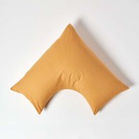 200 Thread Count Egyptian Cotton V Shape Pillowcase - Mustard