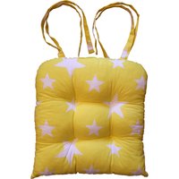 Stars Seat Pad Cushion - Yellow
