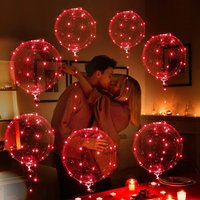 LED Light Up Bubble Balloons party Decoration - Red