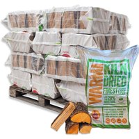 Kiln Dried Hardwood Logs Midi Bags - Brown / 800kg