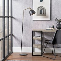 Tall Industrial Task Floor Lamp - Black