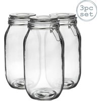 Glass Storage Jar - 2 Litre - White Seal / 3