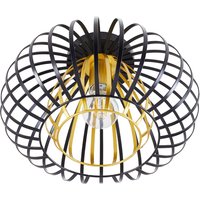 Lifeideas Metal Lantern Shaped Ceiling Light - BlackandGolden