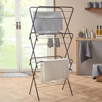 3 Tier Airer Foldable Clothing Rack - Black