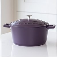 MasterClass 4L Cast Aluminium Casserole Dish with Lid, Non-Stick, Purple, 24cm - Purple