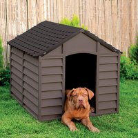 Large Easybuild Plastic Dog Kennel - Mocha