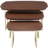 Villi Set of Three Nesting Side Tables - Gold