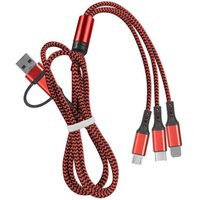 GB 3-in-1 Fast Charging Cable - Red