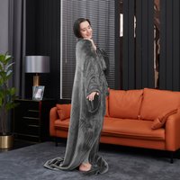 Wearable Super Soft Lounge Blanket - Grey