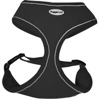 HugglePets Air Mesh Dog Harness - Orange, Small - Black / X Small
