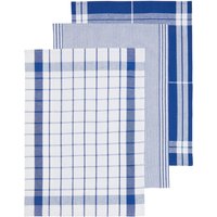 Doro Set Of Three Blue And White Tea Towels - Blue