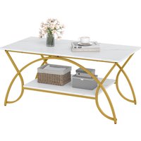 2 Tier Faux Marble Coffee Table