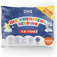 OHS 7.5 Tog Childrens Duvet & Pillowcase Bed Set in White | Size: Single