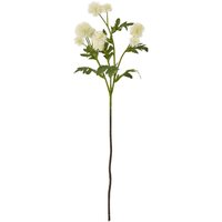 Lemon Pavilion Furniture and Decor Globe Thistle Spray (Single Stem Flower), Plastic, Height 56 cm, Cream