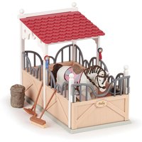PAPO Horse and Ponies Box and Accessories Toy Playset - Red