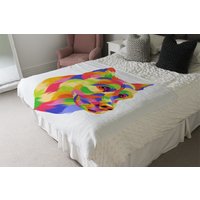 Amazing Illustration Dog Pop Art Blanket - Green